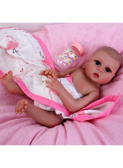 Aori Lifelike Reborn Baby Doll18 Inch Full Body Soft Vinyl Real Life Baby Girlposeable Anatomically Correct Realistic Toddler Dolls With Feeding Kit Gift For Kids Age 3+  - Image 4