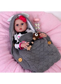 Aori Lifelike Reborn Baby Doll18 Inch Full Body Soft Vinyl Real Life Baby Girlposeable Anatomically Correct Realistic Toddler Dolls With Feeding Kit Gift For Kids Age 3+  - Image 5