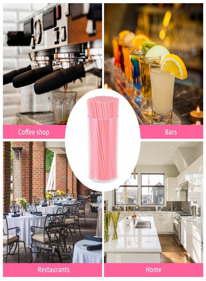 DLUGOPIS 500 Pcs Pink Coffee Stir Sticks Set Coffee Stirrers Holder Acrylic Stir Stick Holder Bar Straws Cocktail Straws Drink Stirrers for Coffee Bar Cocktail Milk Tea Restaurant Home Kitchen Party Supplies - Image 4