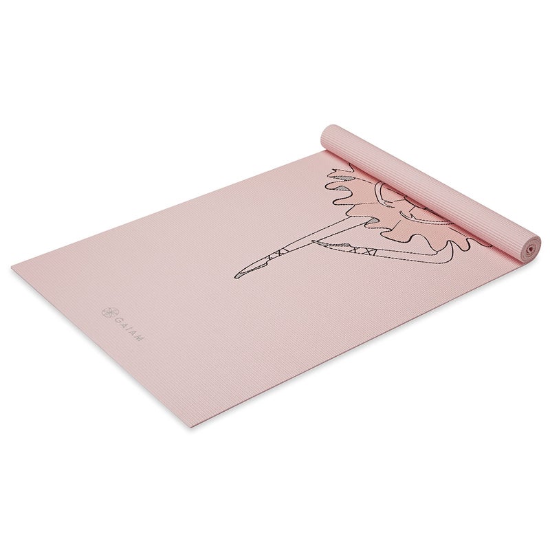 Gaiam Kids Yoga Mat Exercise Mat, Yoga for Kids with Fun Prints - Ideal for Babies, Active & Calm Toddlers and Young Children (60" L x 24" W x 3mm Thick) - Ballerina - Image 1