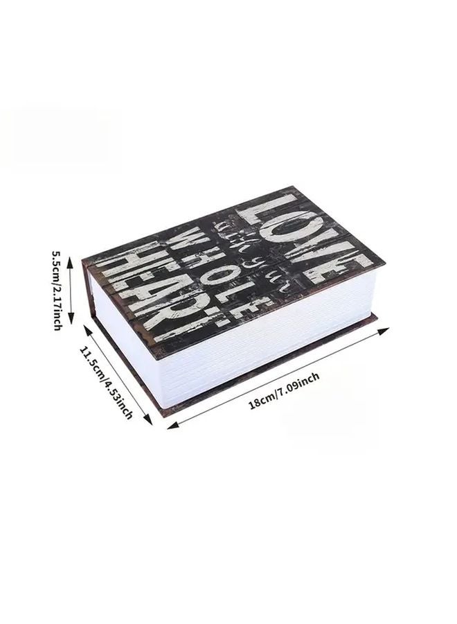 Compact Key Lock Book Safe Box Portable Hidden Storage For Passports Jewelry Cash - Image 3