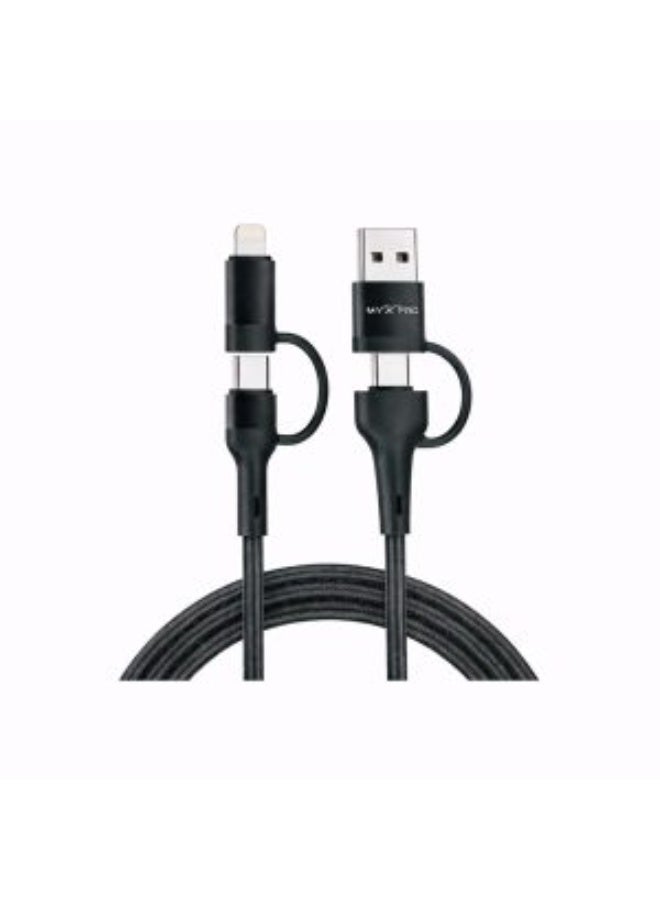 ميكس كابل الشحن السريع Turbo PowerHub 4 في 1 بقدرة 65 واط – كابل متعدد المنافذ USB-C - Image 2