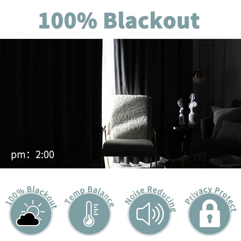 BGment بئسة الطفل الوردي 100 ٪ الستائر اللفات للبنات غرفة نوم 54 بوصة الطول الحراري المعزول الكامل ممنوع الحجب جروميت الضوضاء إلغاء الستائر النافذة الصغيرة للحضانة 2 لوحات كل 42 بوصة - Image 5