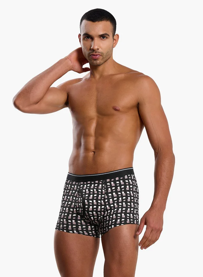 سبلاش فيڤ Men Assorted Prints Cotton Blend Trunks - Pack of 3