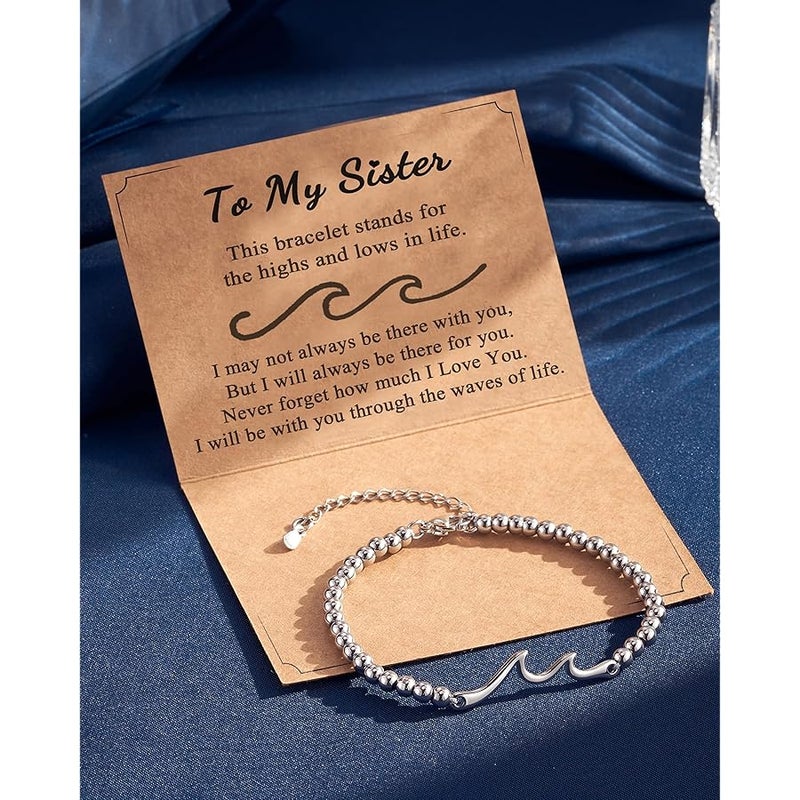 Tarsus Sister Gifts, The Waves of Life We've Through Together, Big & Little Sister Gift, For Birthday & Christmas & Mothers Day - Image 5