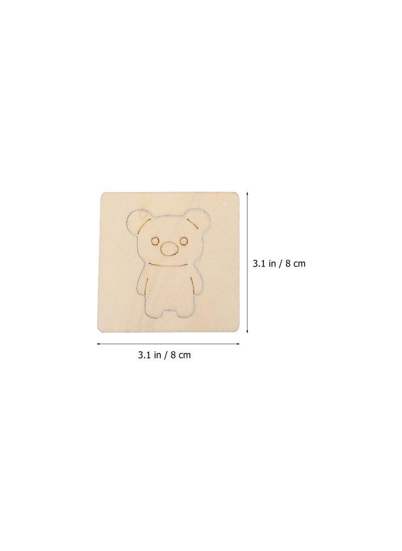 Generic - 1 Set Wooden Drawing Stencils Set Children Painting Stencil Templates Hollow Out Animal Drawing Template for Kids DIY Crafts Children's Cognitive Toys - Image 1