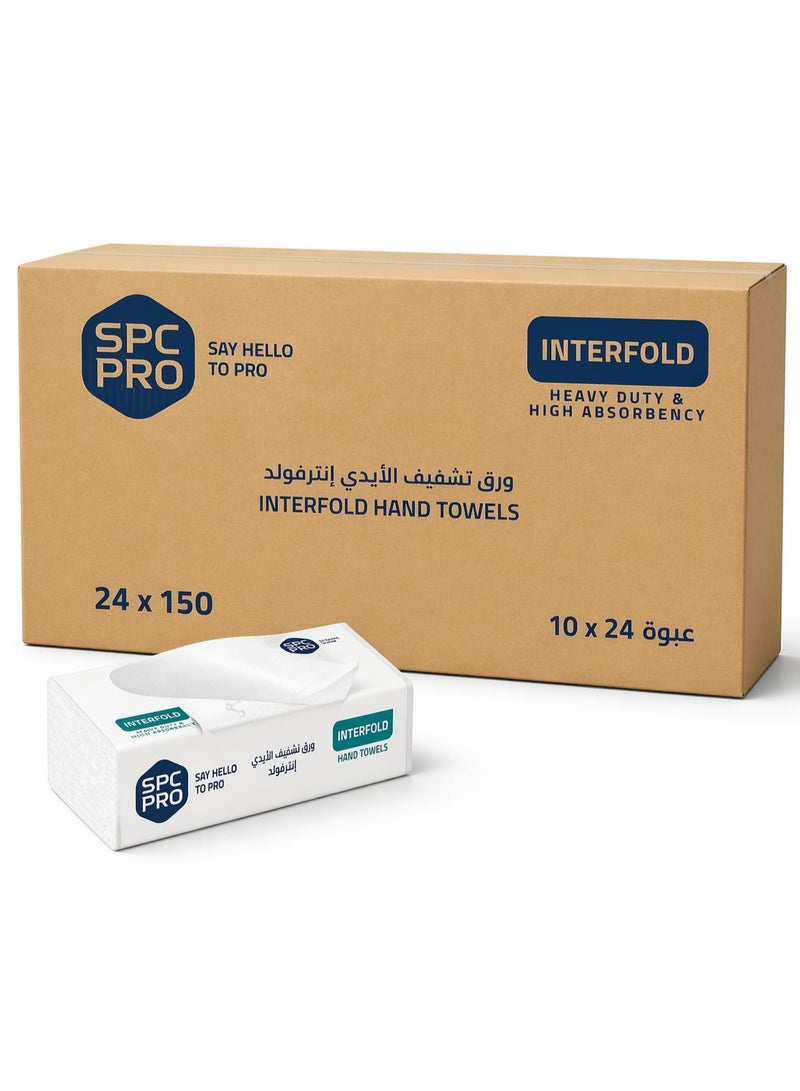 مشوار ورق تنشيف الأيدي انترفولد 150 شيت* 24 عبوة