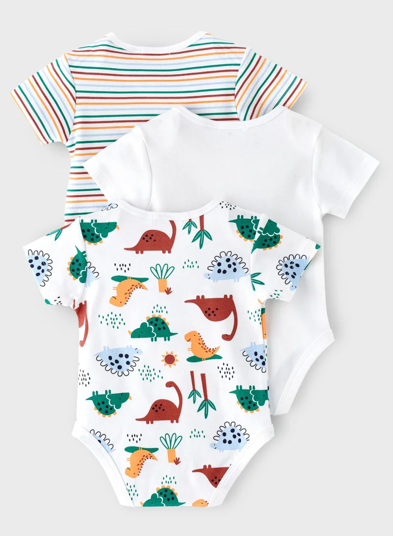 Boo Boo BooBoo Kids Dino Tree Range 3 Pk Bodysuits