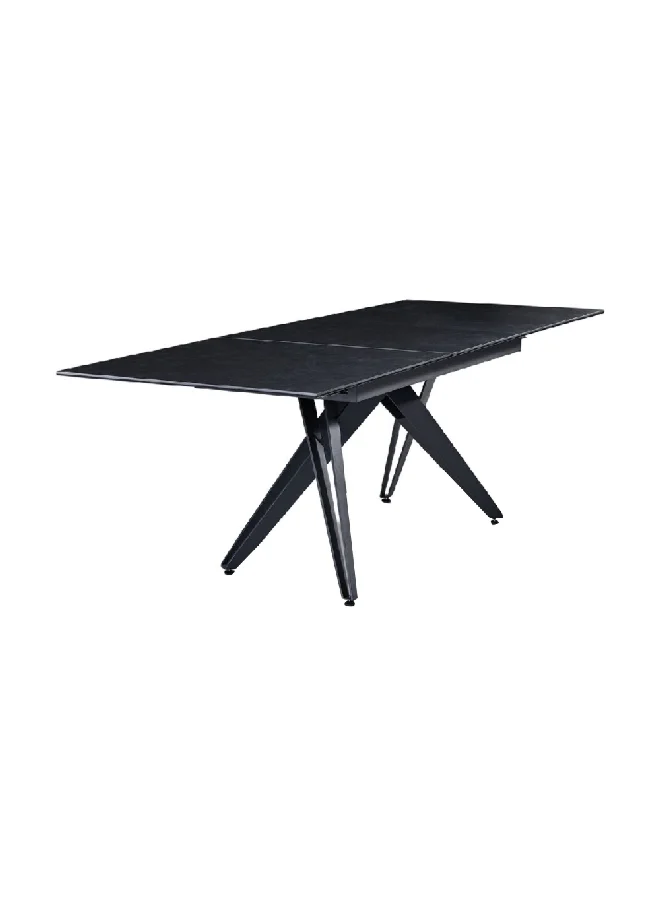 Micasa Elegant and Modern Design Rectangular Extension Dining Table Black 76 x 90 x 240 cm DT2070