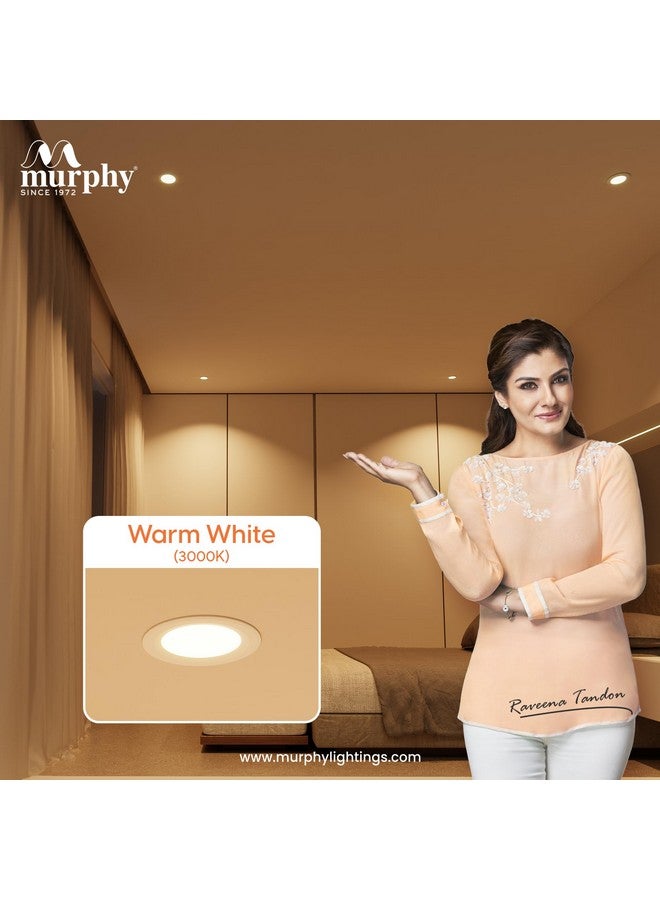 Murphy Polycarbonate Body 7W Coral LED Warm White Round Panel Conceal Down Light | Pack of 15 | Long-Lasting & Flicker-Free LED Light | Suited for 3 Inch Junction Box - Image 5