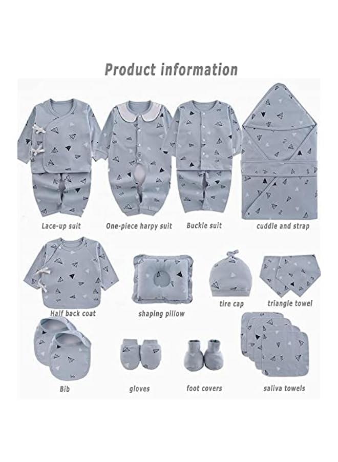 Gonice Baby Newborn Essentials Layette Gift Set with Box 22 Piece Baby Girl Boys Gifts Premium Cotton Baby Clothes Accessories Set Fits Newborn Baby Suit Set Cuddle Strap Bib Gloves Saliva Towel Pillow - Image 2