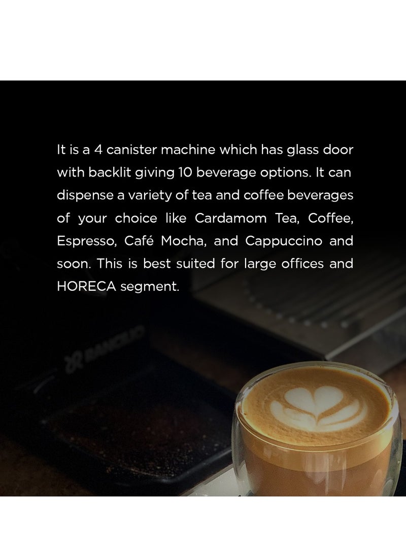 NICE - Nice Minifresh Glass Door- 10 Option, Fully Automatic Tea & Coffee Vending Machine- Unique Heater for Hotter, Faster and Better Taste- Coffee Machine Suitable for Large Offices and HORECA Segment - Image 1