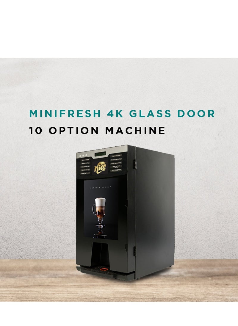 NICE - Nice Minifresh Glass Door- 10 Option, Fully Automatic Tea & Coffee Vending Machine- Unique Heater for Hotter, Faster and Better Taste- Coffee Machine Suitable for Large Offices and HORECA Segment - Image 1