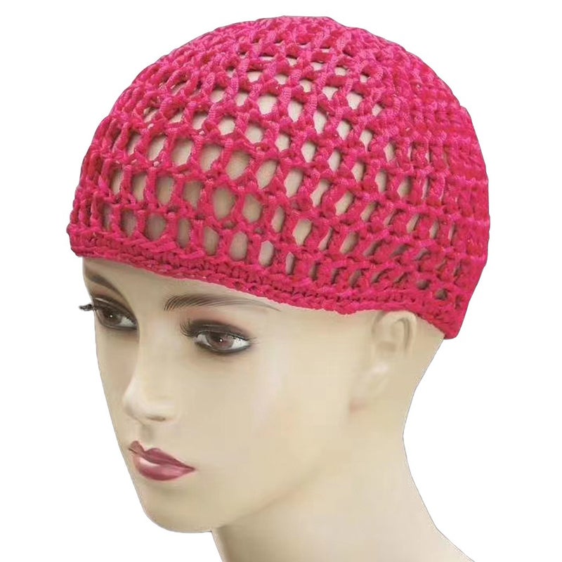 Musily Women's Knitted Mesh Hair Net Hat - Hollow Fishnet Head Wrap