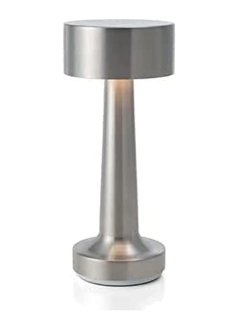 Raxoom Table Lamp,Modern Rechargeable Cordless Touch Sensor LED Desk lamp 3 Ways Dimming,with USB Cord for Bar Restaurant Bedroom Bedside Nightstand Lighting (SILVER) - Image 1