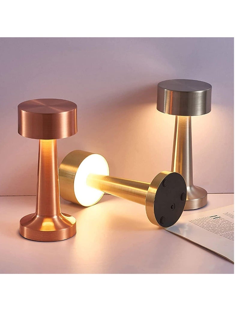 Raxoom Table Lamp,Modern Rechargeable Cordless Touch Sensor LED Desk lamp 3 Ways Dimming,with USB Cord for Bar Restaurant Bedroom Bedside Nightstand Lighting (SILVER) - Image 5