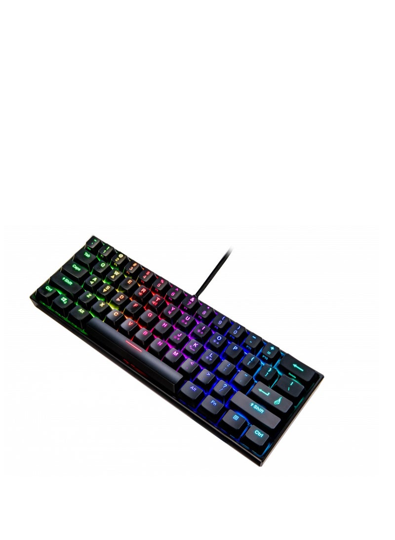 SureFire Kingpin M1 60% Mechanical Gaming Keyboard Italian, Gaming Keyboard Small & Mobile, RGB Keyboard with Lighting, 100% Anti-Ghosting Keys, Italian Layout QWERTY - Image 2