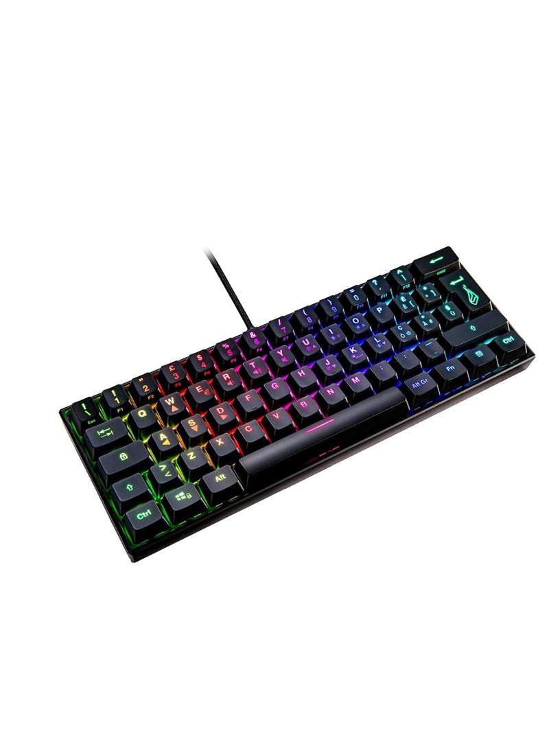 SureFire Kingpin M1 60% Mechanical Gaming Keyboard Italian, Gaming Keyboard Small & Mobile, RGB Keyboard with Lighting, 100% Anti-Ghosting Keys, Italian Layout QWERTY - Image 3