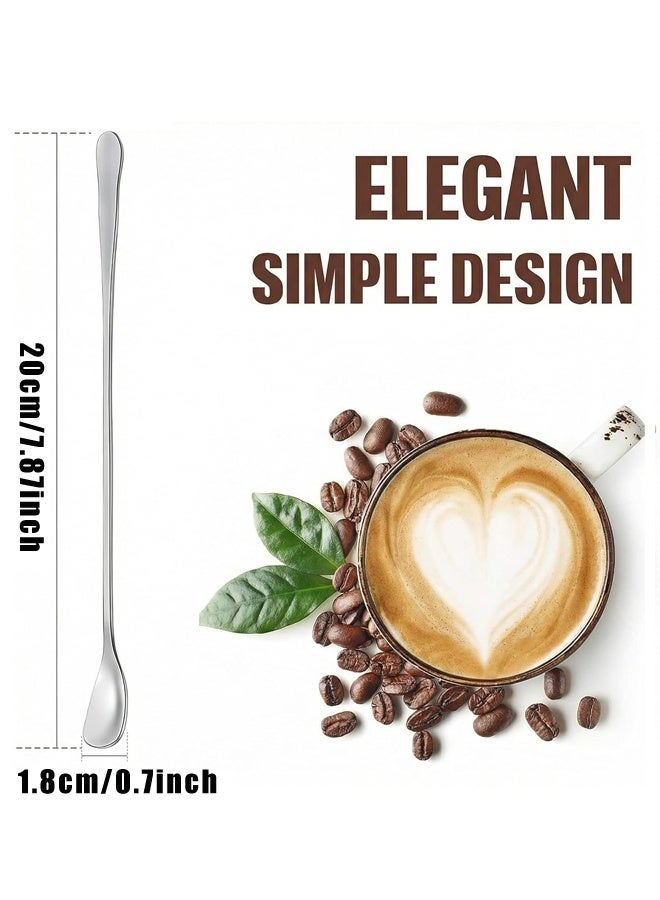 4PCS 7.8Inch Stainless Steel Long Handle Coffee Spoons - Image 2