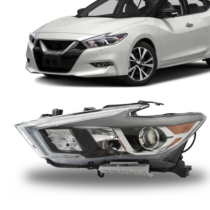 Headlight Assembly Replacement For 2016 2017 2018 Maxima S Sl Sv Left Headlamp Driver Side