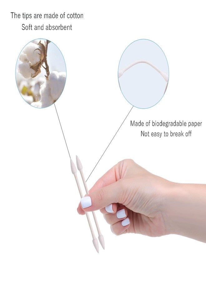 Joyeah Pointed Tip Cotton Swabs 1200 Pieces Double Precision Tips with Paper Stick for Makeup 6 Packs,200 Pieces 1 Pack (Pointed Shape) - Image 3