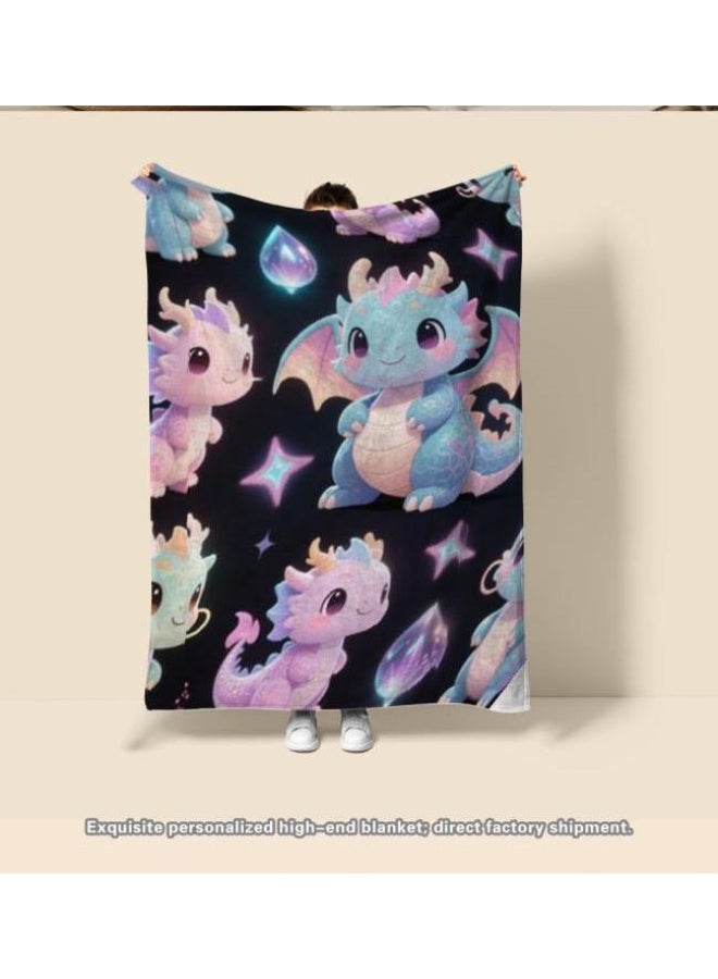 عام بطانية رقيقة من الفانيلا الكرتونية للأطفال والرضع (دافئة ومريحة، ومناسبة للنوم والألعاب) 70 سم * 100 سم - Image 3