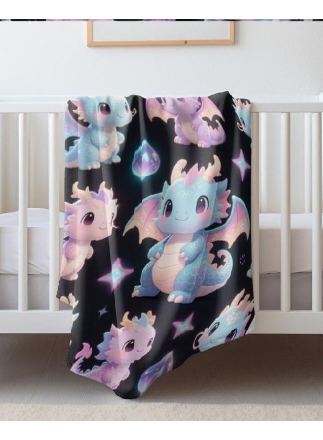 عام بطانية رقيقة من الفانيلا الكرتونية للأطفال والرضع (دافئة ومريحة، ومناسبة للنوم والألعاب) 70 سم * 100 سم - Image 4