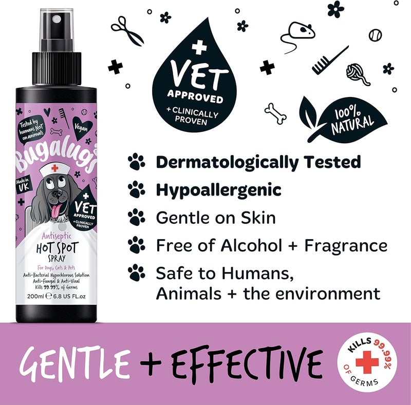 Bugalugs Antiseptic Hot Spot Spray For Pets - 200ML - Image 4