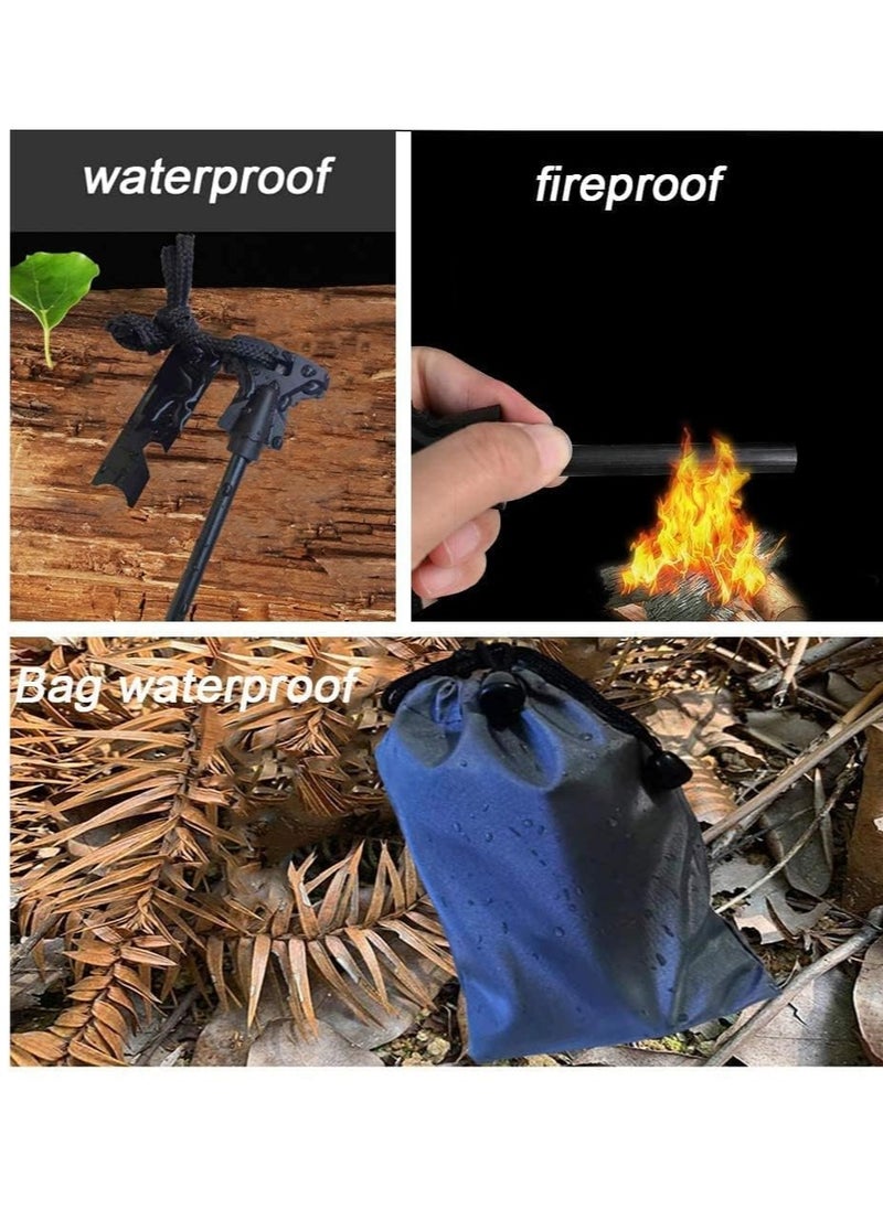 Excefore Flint Fire Starter, 4.25 Inch Survival Ferro Rods Starter with Easy Grip Handle and Multifunction Striker, Waterproof Flint Fire Can be Struck 15000 Times for Camping, Hiking (2 Pack)  - Image 3
