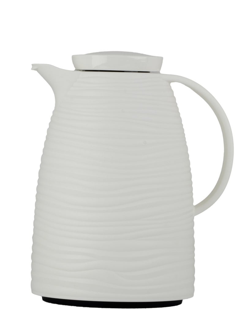 BASURRAH Thermos For Tea And Coffee From Basurrah, WHITE Color, 1L / 1.5L / 2L 
