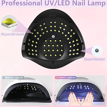 Beenle UV LED Nail Lamp 320W Fast Nail Dryer Nail Curing Light with 72 Led Beads LCD Touch Screen 4 Timer Setting Auto Sensor High Temperature Protection - Image 5
