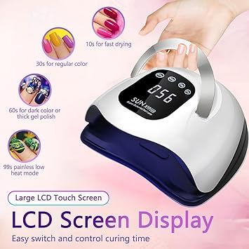 Beenle UV LED Nail Lamp 320W Fast Nail Dryer Nail Curing Light with 72 Led Beads LCD Touch Screen 4 Timer Setting Auto Sensor High Temperature Protection - Image 2