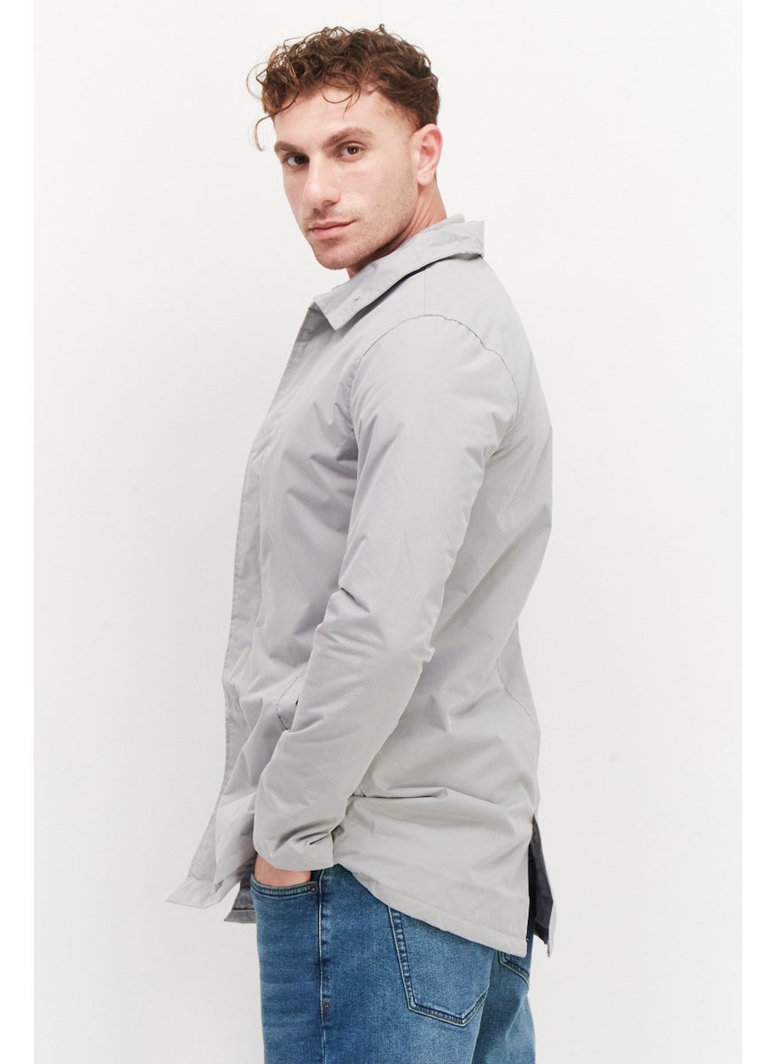 French Connection - Men Plain Parka Jacket, Grey - Image 1