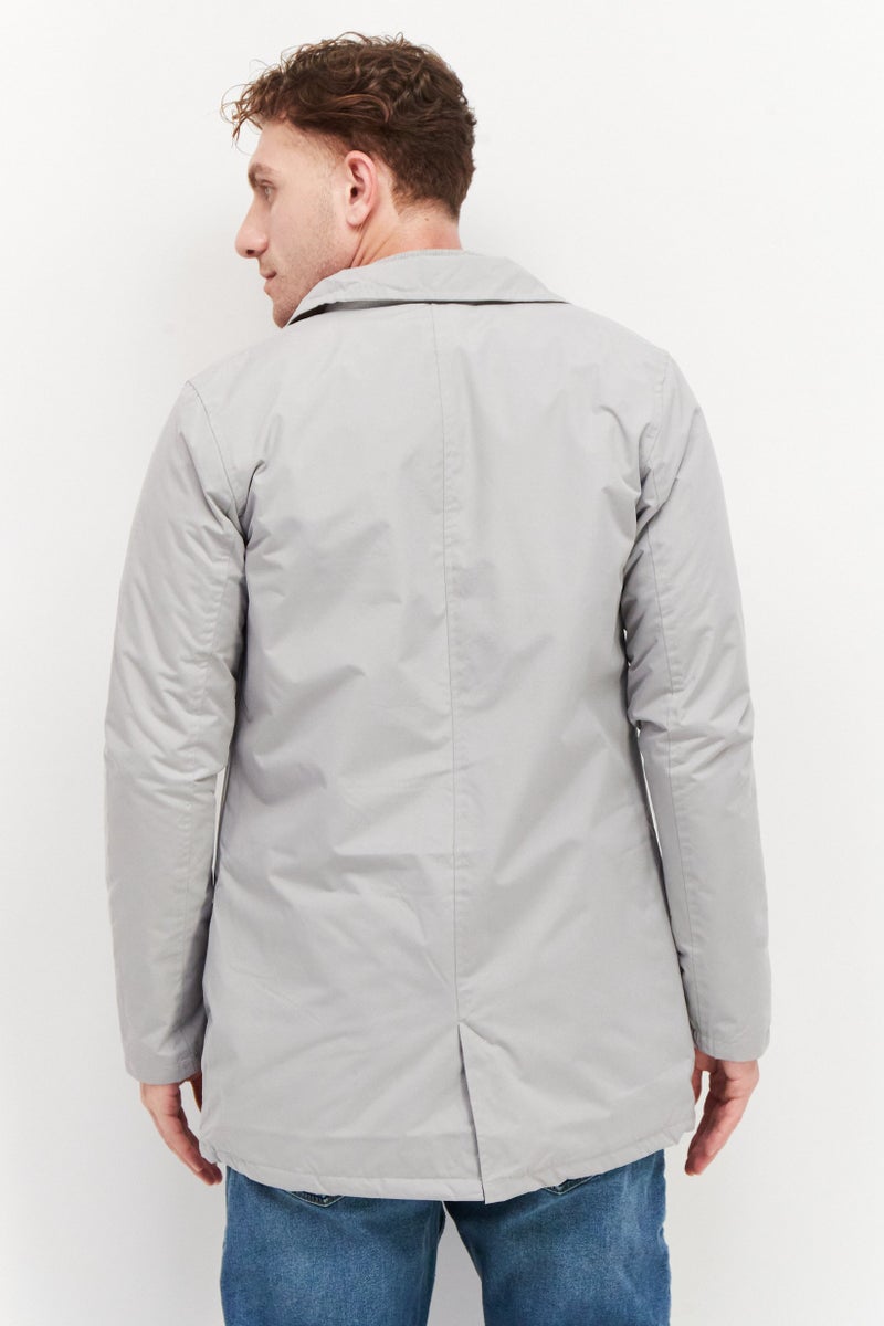 French Connection Men Plain Parka Jacket, Grey  - Image 2
