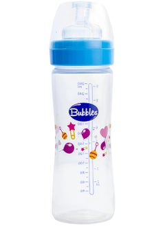 Bubbles Classic Baby Bottle, 270Ml - Blue