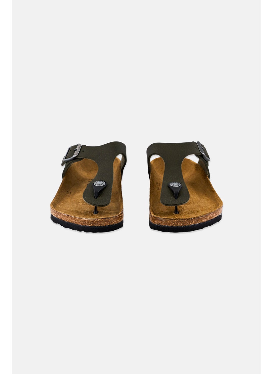 BIRKENSTOCK Kids Girl Slip On Cork Sandals, Dark Olive  - Image 2