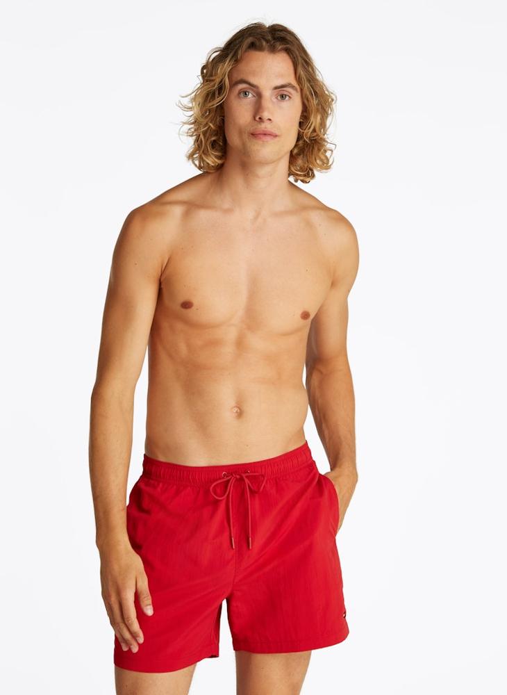 TOMMY HILFIGER Flag Embroidery Mid Length Swim Shorts - Image 1