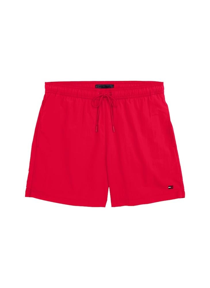 TOMMY HILFIGER Flag Embroidery Mid Length Swim Shorts - Image 4