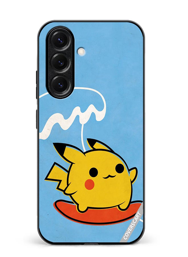 VR CREATIVE Protective Case Cover For Samsung Galaxy S25 Plus Pikachu Surfing 1 Design Multicolour