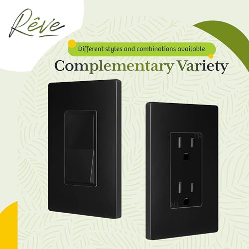 TG Screwless Decorator Wall Plates Child Safe Outlet Covers, Size 1-Gang 4.50" H x 2.75” L, Unbreakable Polycarbonate Thermoplastic, UL Listed, Matte Black (1 Pack) - Image 5
