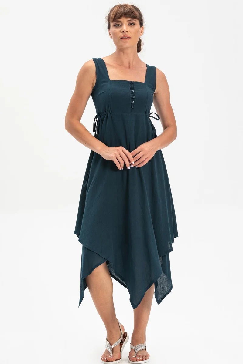 اليش شيل بيزي Handkerchief Hem Dress