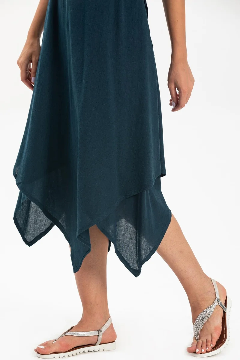 اليش شيل بيزي Handkerchief Hem Dress