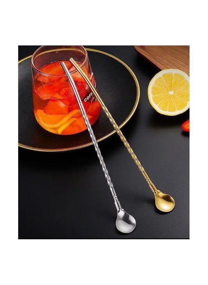 Generic 6 Piece Set of spoons and straws 2*1 -Silver  - Image 3