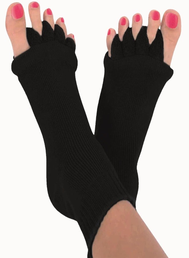 USOXO Cotton Foot Alignment Socks I Finger Toe Separator I Easing Bunion Hammertoe and Arthritis Pain Relief I Improving Posture & Increasing Flexibility I Free Size for Office Yoga Men & Women ( - Image 1
