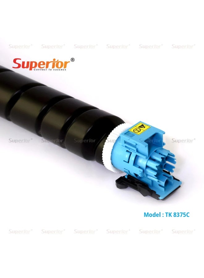 SOS Superior Superior TK-8375 Cyan High Yield Compatible Toner Cartridge for Kyocera TASKalfa 3554ci - Image 2