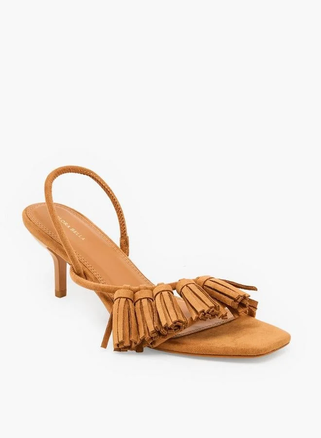 Flora Bella By Shoexpress CAMEL Women Back Strap Strap Sandals for Women | Best Price UAE