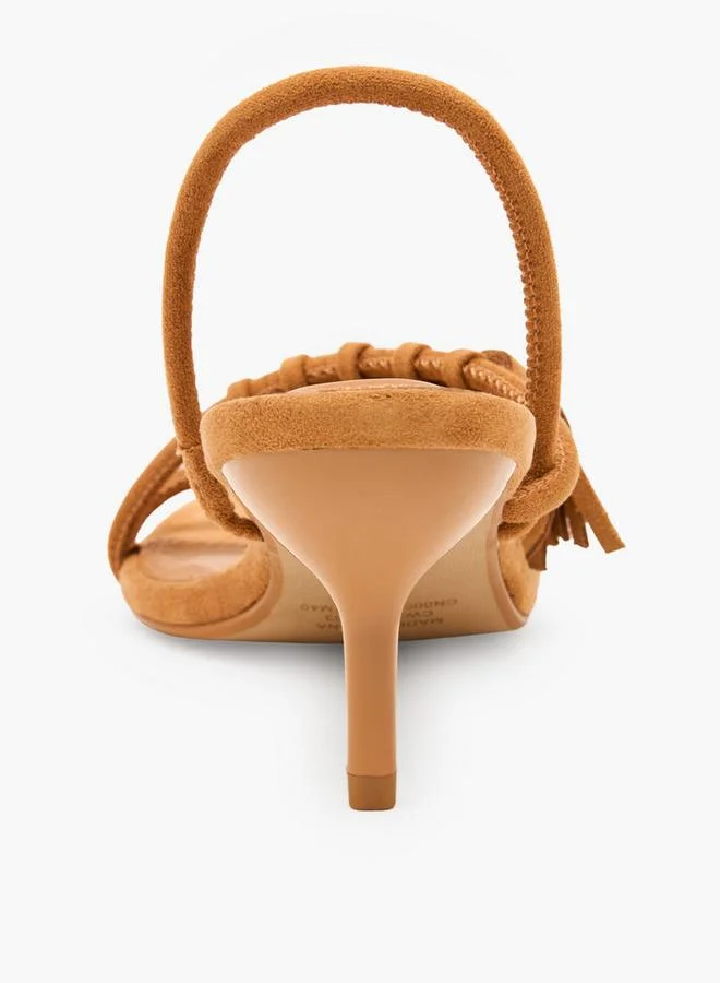 Flora Bella By Shoexpress CAMEL Women Back Strap Strap Sandals for Women | Best Price UAE