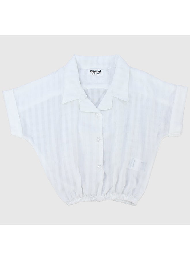 playmore - White Short-Sleeved Shirt - Image 1