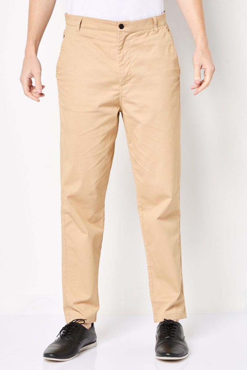 DKNY سروال تشينو عادي للرجال، كاكي - Image 1