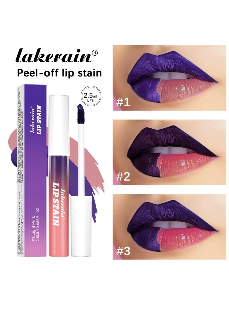 lakerain - Peel Off Lip Stain Lipstick Peel Off Lip Color Stain Long Lasting Lip Stain Peel Off Infused Sweat Proof Waterproof Long Lasting Highly Pigmented Matte Lipstick Light Pink 01 - Image 1